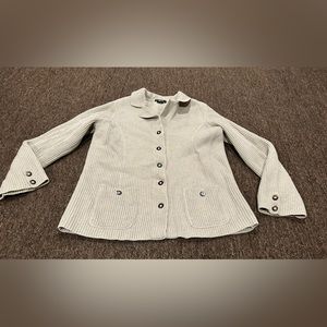 EUC Eddie Bauer Sz 6 Long Sleeve sweater Button up cardigan ribbed warm